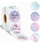 Joatuxul 2''×2‘’ Flower Thermal Sticker Labels, Self-Adhesive 2 Inch Round Direct Thermal Labels,...
