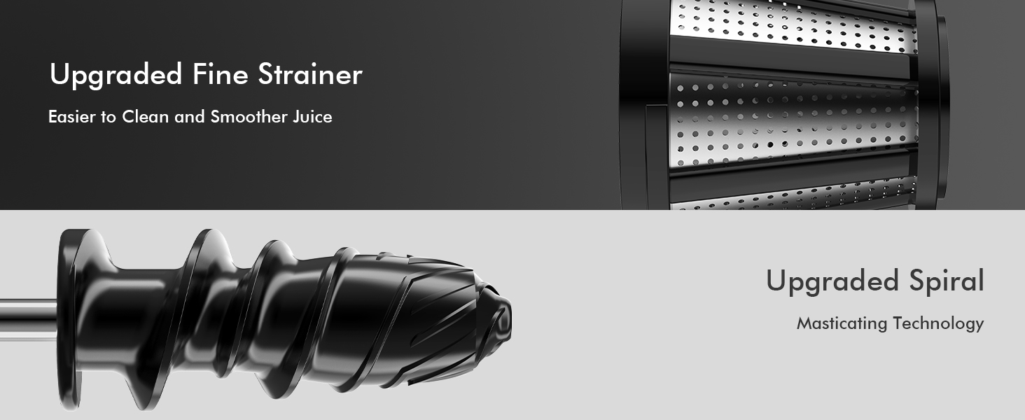 SiFENE Masticating Juicer Classic 3009- Upgraded fine strainer, upgraded spiral, easy to clean