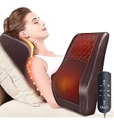 Boriwat Back Massager Neck Massager with Heat, Shiatsu Massage Pillow for Pain Relief, Massagers ...