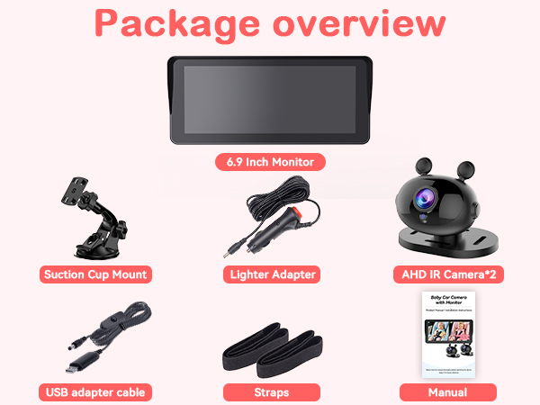dual baby car camera
