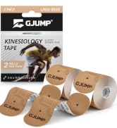 GJUMP Kinesiology Tape, Original Cotton Elastic Athletic Tape for Muscle Strain Relief & Joint Su...