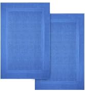 Infinitee Xclusives Premium Cotton Bath Mats for Bathroom – Pack of 2 | 34x22 Inches | Ultra Soft...