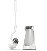 Lefree Toilet Brush and Holder Set, Bathroom Cleaner Brush Set, Curved Design, Non-Slip Handle To...