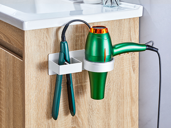 blow dryer and curling iron holder