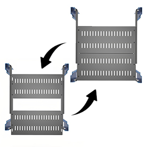 1U 19" vented shelf