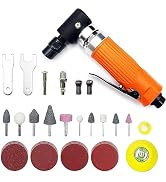 MOMODA 1/4" Mini Air Die Grinder Kit Right Angle 90 Degree Pneumatic Sander 20,000RPM High-power ...