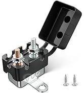 RED WOLF DC 6V-50V Automatic Reset Circuit Breaker #10-32 Stud Bolt Type Circuit Breaker with Met...