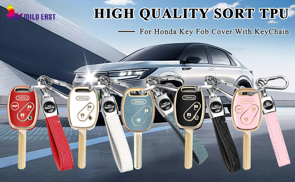for Honda Key Fob Cover with Keychain
