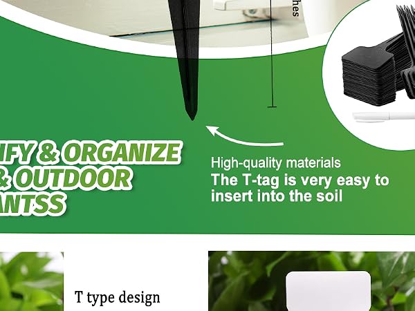 100 Pcs Plastic Plant Labels