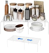 DPZM Expandable Storage Shelf, Pantry Organizers and Storage, Adjustable Rustproof Metal Wire Spi...