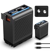 Neewer 10500mAh NP-F970 Replacement Battery w/USB C USB A & 2 DC Ports, PD 30W Fast Charging, 4Hr...