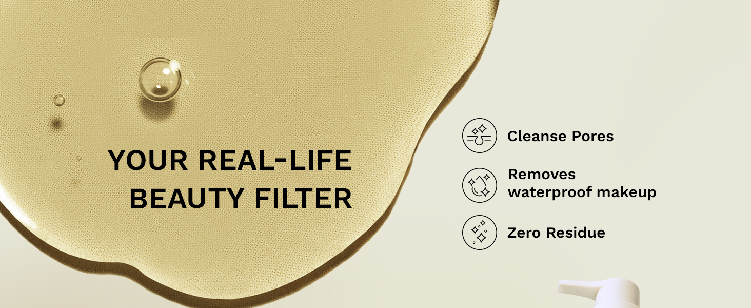 Cleanse Pores, Removes waterproof makeup, Zero Residue
