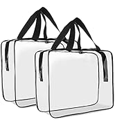Cosywell Clear Toiletry Bag Quart Size Bag 2Pcs Travel Makeup Cosmetic Bag PVC Toiletries Cosmeti...