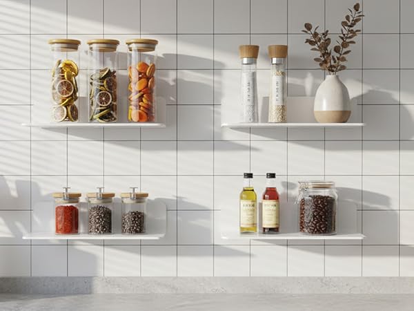 floating shelves for kitchen