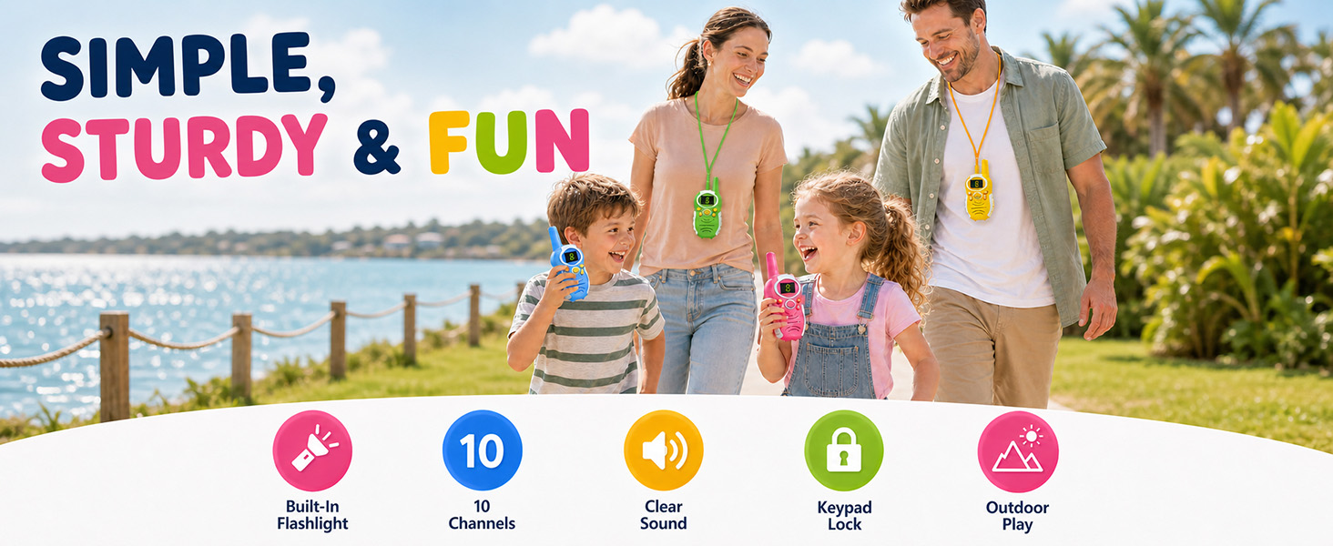 Walkie Talkies for Kids Outdoor Camping Hiking