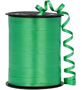 OMISELIO Green Ribbon - 500 Yard Crimped Dark Green Curly Ribbon for Gift Wrapping, Balloons, Chr...