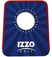 Izzo Golf Mini Red, White & Blue Putting Cup Square Mats - Patriotic Putting Mats for Your Office...