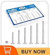125Pcs Cabinet Pulls Knobs Screws, M4 Machine Screws Assortment Kit, M4x25/30/35/40/45/50mm, Meta...