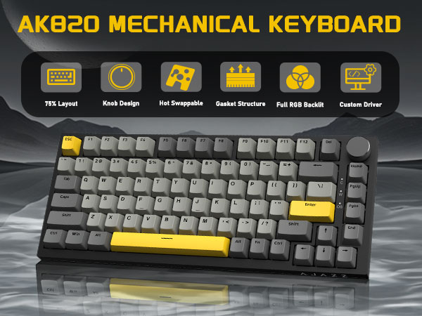 A.JAZZ AK820 Wired mechanical Keyboard