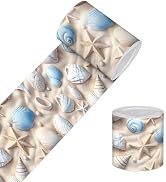 HOMETITUTE Peel and Stick Wallpaper Border 4x196in Shell Texture Pattern | Shell Texture wall tri...