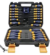 SUNHZMCKP Magnetic Screwdriver Set 66-Piece, S2- Alloy Tool Steel, Includes Slotted/Phillips/Torx...
