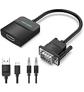 VENTION VGA to HDMI Adapter-1080P Video Dongle Adaptador VGA Converter with Audio Cable (0.5FT), ...