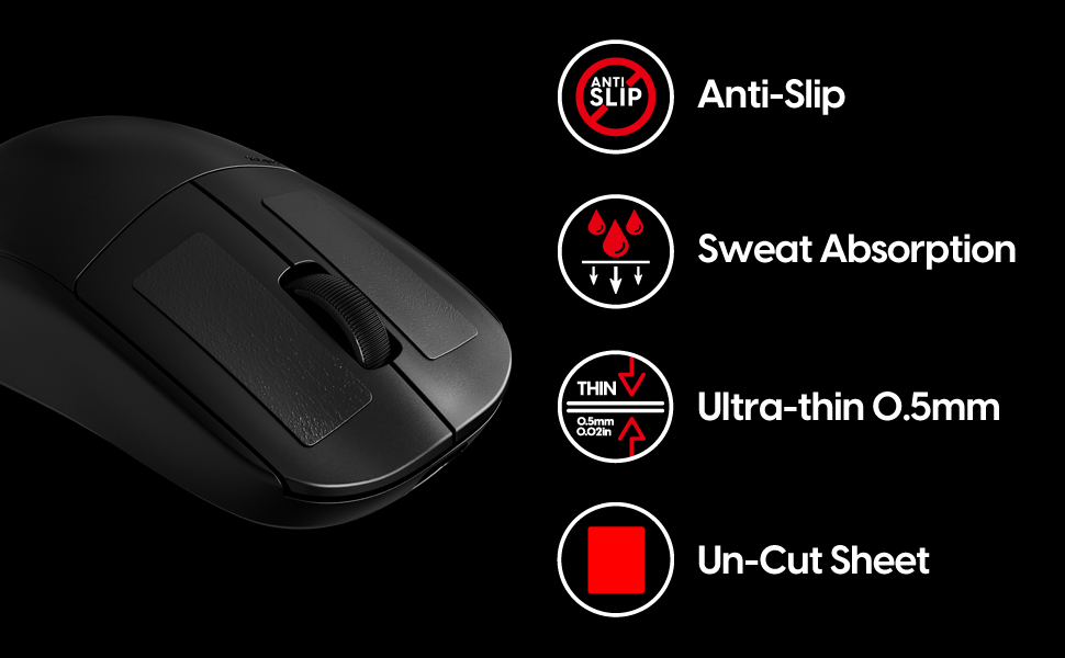 Pulsar Supergrip Un-cut eSports grade high performance sweat absorb grip tape