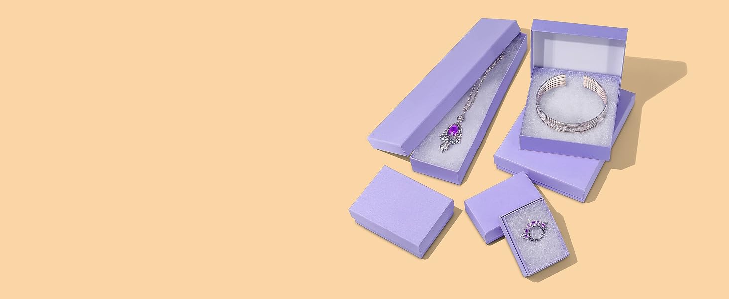 cotton insert filled kraft paper jewelry gift box case