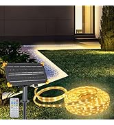 DBFAIRY 50Ft Solar LED Strip Lights Outdoor, Large Capacity Solar Powered Light Strip Auto On/Off...