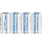 Fuspower 18350 Rechargeable Batteries 900mAh 3.7V ICR 18350 Rechargeable Li-ion Battery for Flash...