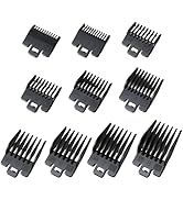 Clipper Guards Set Compatible with Wahl Clippers, Clipper Guides Replacement - 1/16" to 1", 10 Pi...