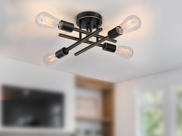 GOLD and black ceiling light
