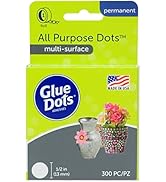 Glue Dots Double-Sided Permanent All Purpose Dots, 1/2'', Clear, Roll of 300 (35340E)