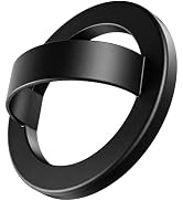 Magnetic Finger Loop Grip Holder for iPhone 17/16/15/14/13/12 Series, Black | Magsafe Compatible ...