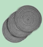 Recycled Woven Trivets – Eco Lifestyle – Set of 3 Placemats for Hot Pots and Pans Made Completely...