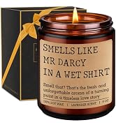 GSPY Mr Darcy Candle - Pride and Prejudice Gifts for Women, Men - Bookish, Reading, Literary, Boo...