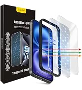 JESOHO Screen Protector for iPhone 16 & iPhone 15 6.1 inch, 2 Pack | Colorless Blue Light Blockin...