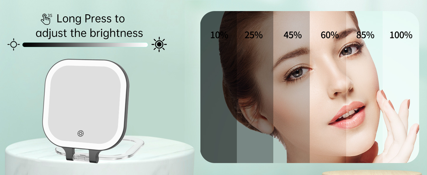 makeup mirror 10x magnification travel