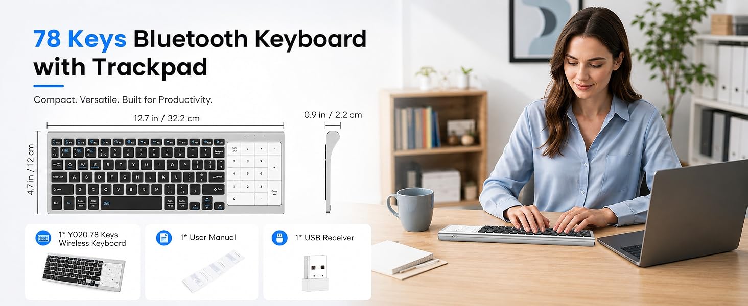 bluetooth keyboard with trackpad