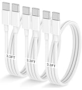 3-Pack 3.3FT 60W USB C to USB C Cable, Type C to Type C Cable,Fast Charging Cable for iPhone Air ...