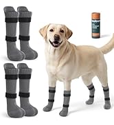 LOOBANI Outdoor Dog Socks Boots to Prevent Licking Paws, Dog Socks for Winter Hot Pavement, Dog B...