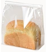 Roppolo 50 Pcs Bread Bags for Homemade Breads, 8.6 Inch Clear Bakery Bags with Tin Tie, Large Loa...
