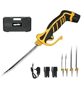 Mellif 12v Cordless Electric Fillet Knife for Fish with 9.5" & 7" Razor Sharp Stainless Steel Bla...