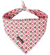 ARING PET Summer Dog Bandana-Pink Watermelon Dog Bandanas, Soft Comfortable Dogs Triangle Bibs fo...