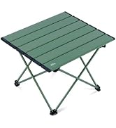 iClimb Ultralight Compact Camping Folding Table with Carry Bag (Green - S)