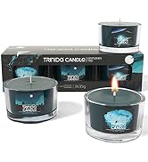 TRINIDa Scented Candles for Men, 3 Black Candles for Aromatherapy & Relaxation, 30h Luxurious Fil...