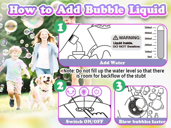How to Add Bubble Liquid