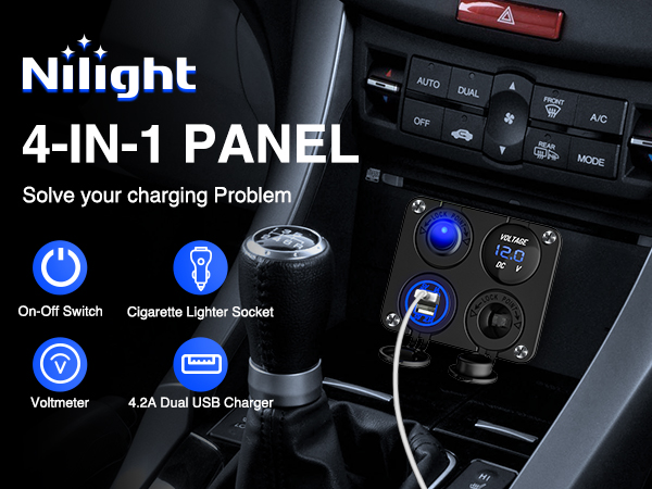 4 in 1 multifunctional switch panel