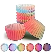 Mini Cupcake Liners Cupcake Cups 300-Count Food Grade Gradient Design Cupcake Papers Baking Cups ...
