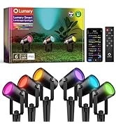 Lumary 56FT Smart Landscape Lights Gen2, 6 Pack RGBAIWW Color Changing Spotlights Low Voltage, Ou...